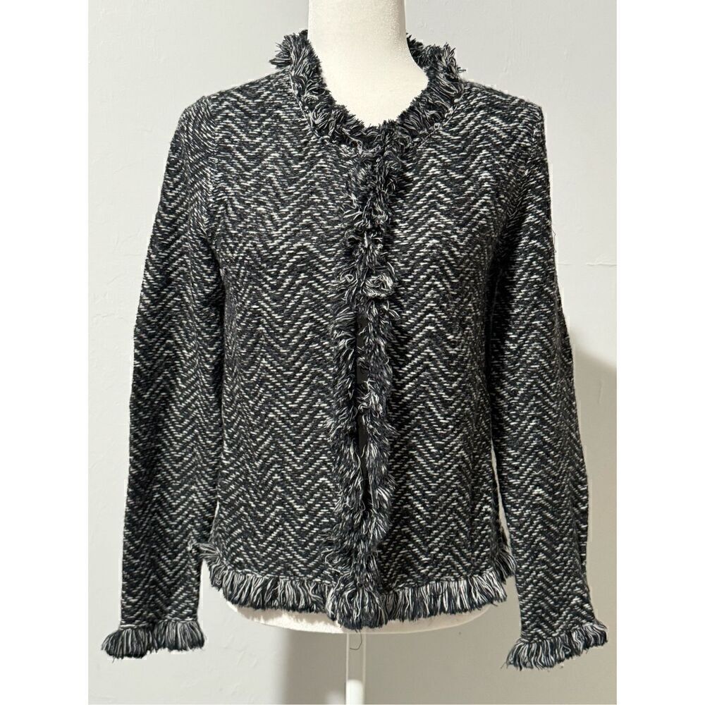Chico’sherringbone Jacket Sweater Soft(0)